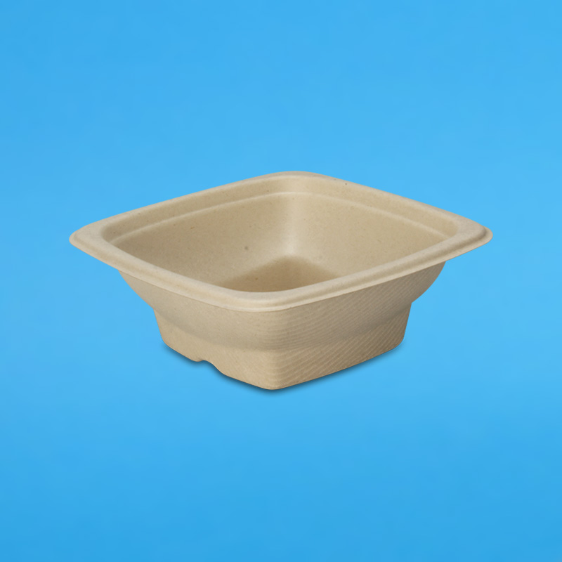 Bio Salatschalen "BePulp" Bagasse/Zuckerrohr quadratisch verschiedene Größen zur Auswahl