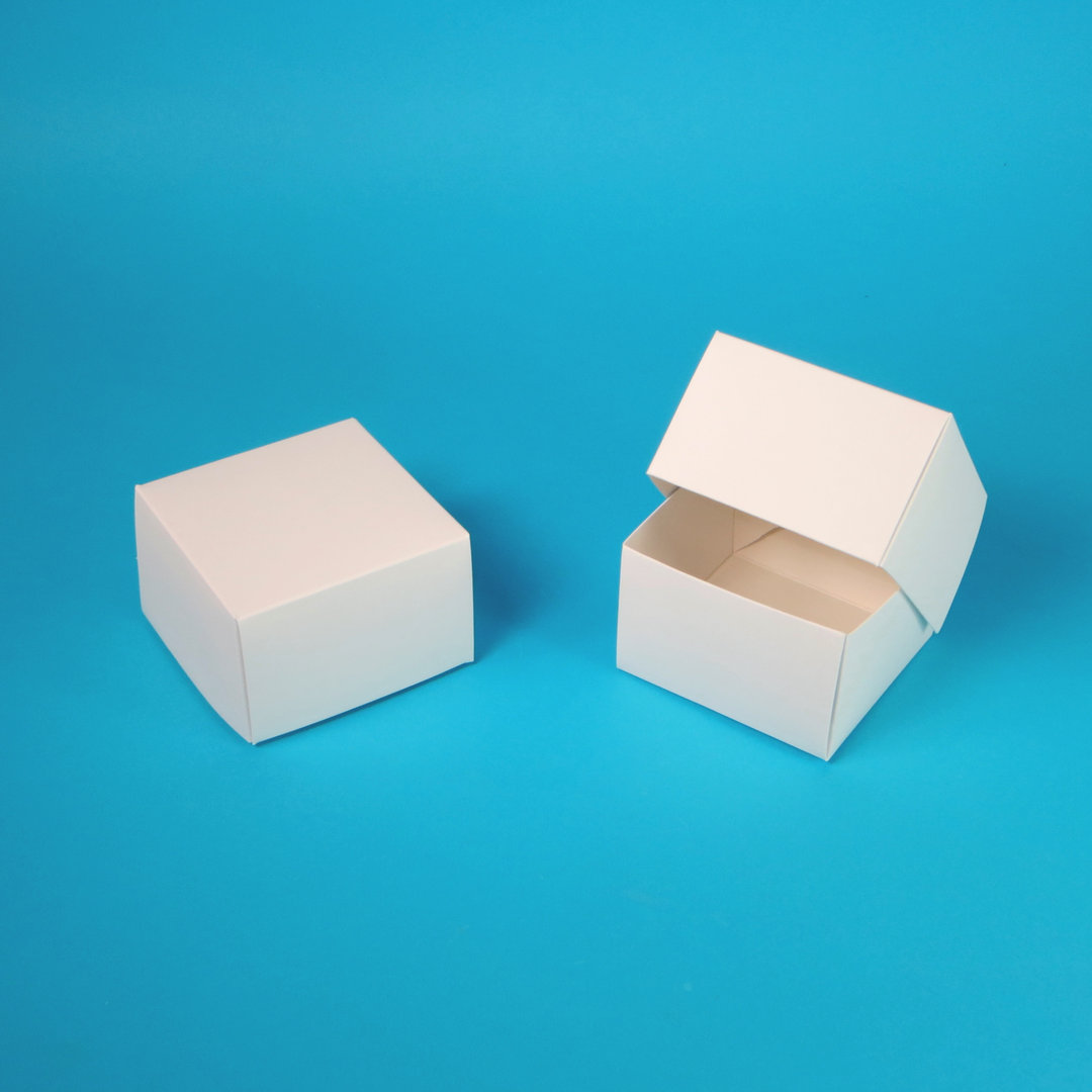 Premium Mini Cakebox Frischfaser weiß 10,5x10,5x7cm 100St