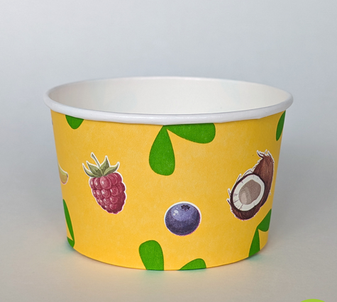 Bio Eisbecher Papur ohne PE/PLA Beschichtung recycelbar versch. Größen