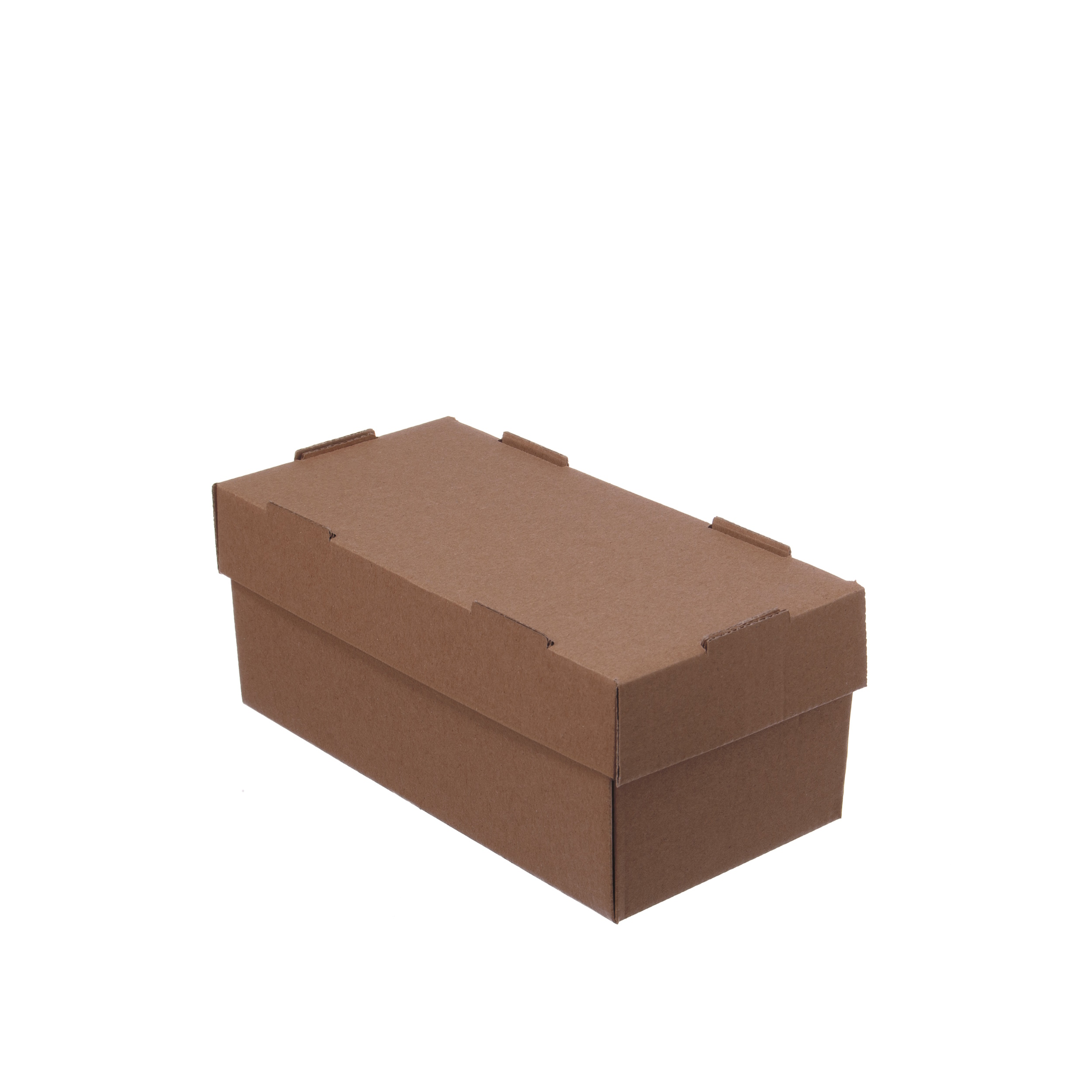 Bio Hamburgerboxen Doppelsnackbox 24x12x10cm einteilig Kraftkarton braun 100St.