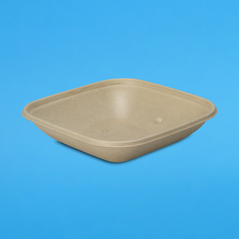 Bio Salatschalen "BePulp" Bagasse/Zuckerrohr quadratisch verschiedene Größen zur Auswahl