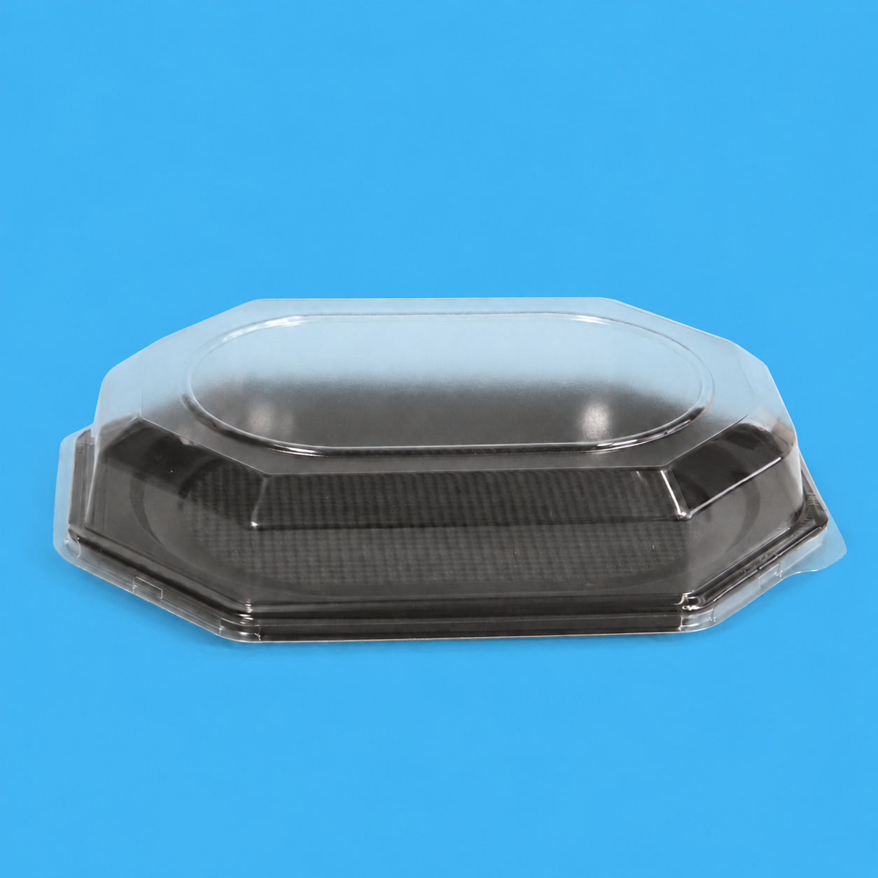 Kunststoff Partyplatten L 450x300x25mm schwarz rPET recycelbar 50St