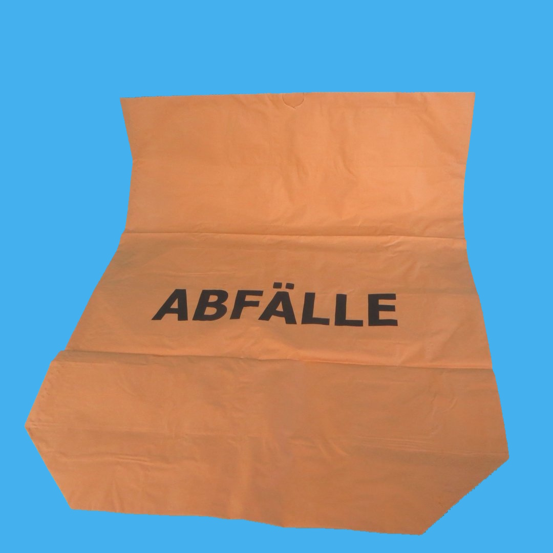 Papier Müllsäcke braun "Abfälle" nassfest 120l 700x950mm 2-lagig 25St.