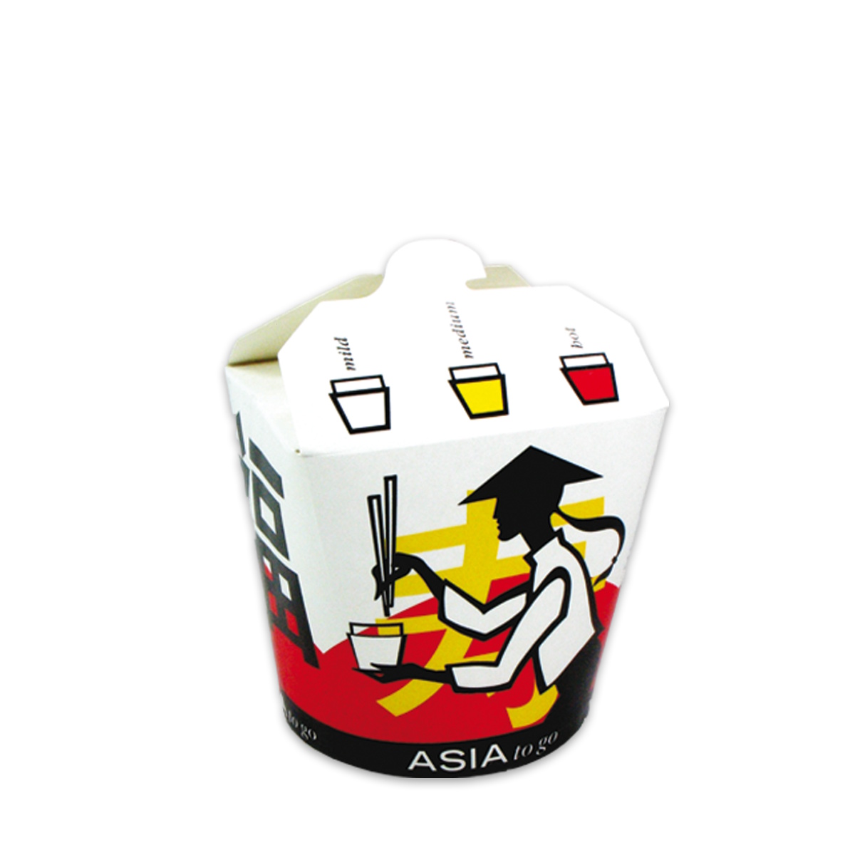 Snack Nudelboxen rund mit "Asia to go" Motiv 500St. versch. Größen wählbar