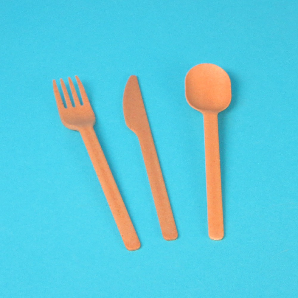 Bio Besteck 18cm Mehrweg biologisch abbaubar Messer, Gabel, Löffel zur Auswahl 540St