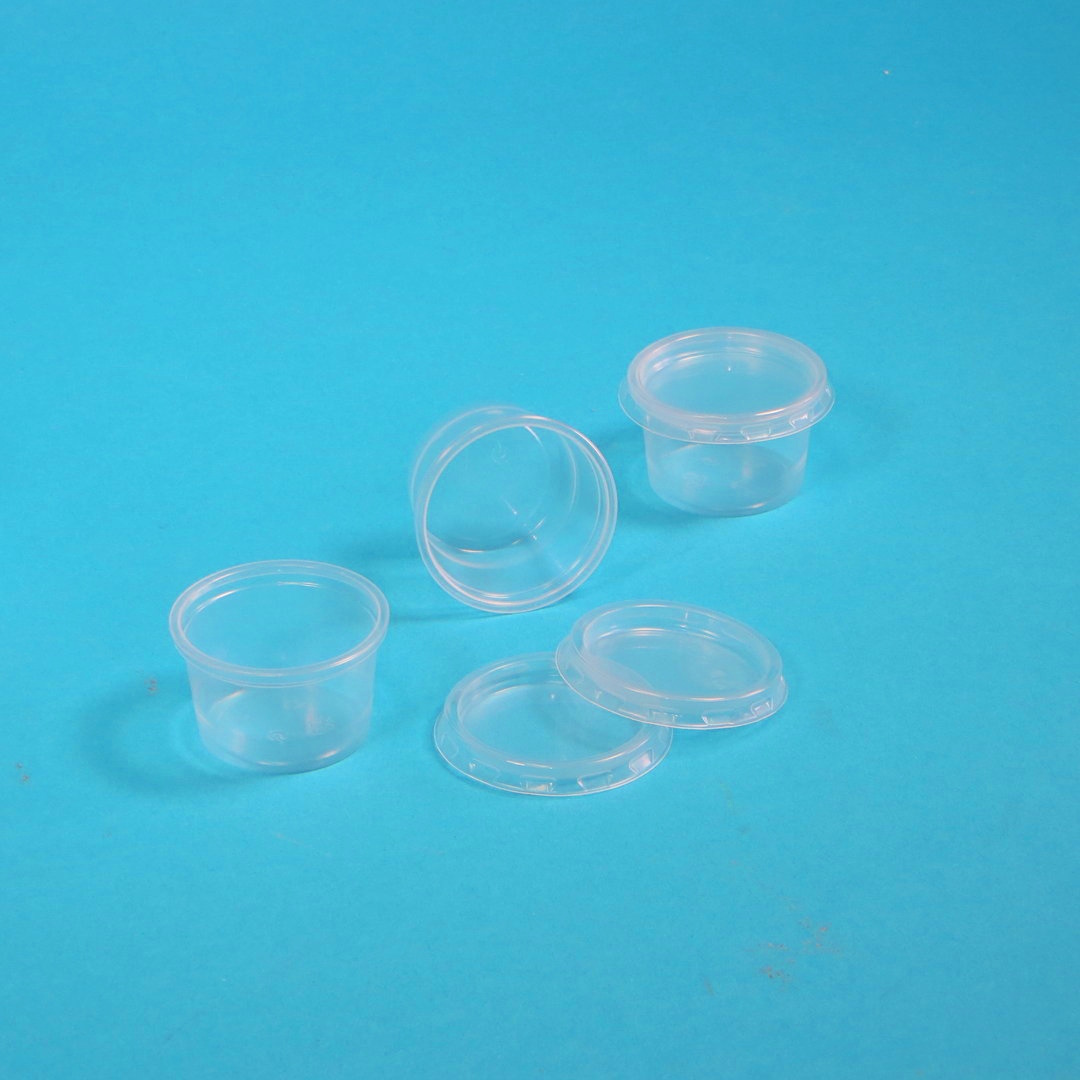 Dressingbecher klar rund 50ml Ø62mm PP recycelbar 1000St. passender Deckel wählbar Dressingbecher klar rund 50ml Ø62mm PP recycelbar 1000St. passender Deckel wählbar