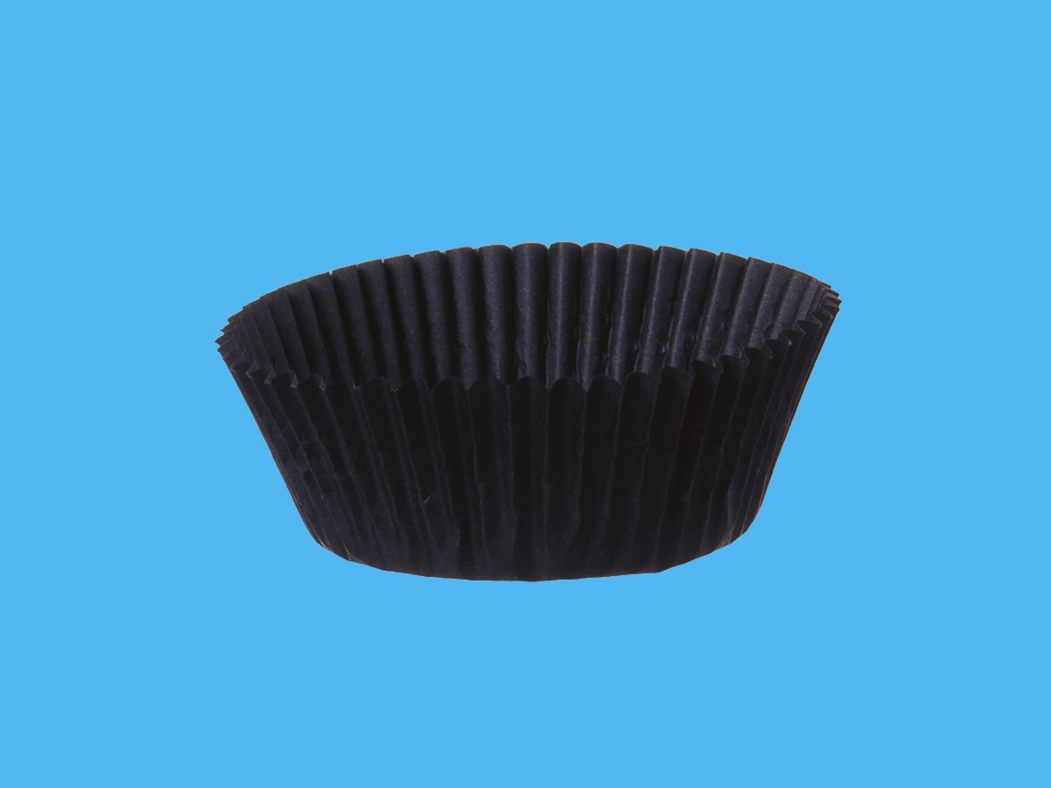 Muffin Gebäckkapseln/Papierbackformen schwarz versch. Größen wählbar