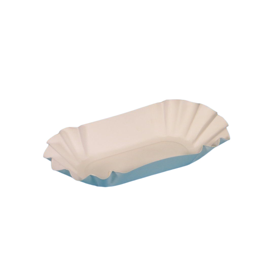 Pappschalen BIO0B 10x17x3cm  weiß Frischfaser fettdicht 2000St
