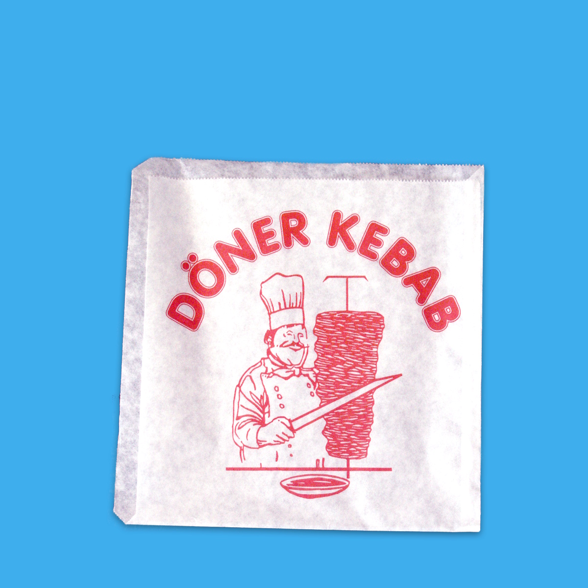 Dönertaschen 16x16cm mit Neutraldruck Kleinpack 1000St.