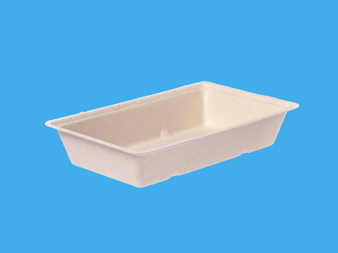 Bio Imbissschalen Bagasse/Zuckerrohr A14 190x117x36mm 800St