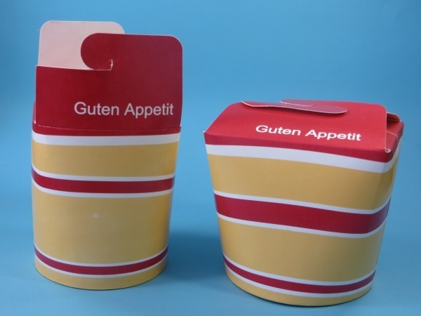 Snackbox Nudelbox "Guten Appetit" gelb rot 500St. versch. Größen