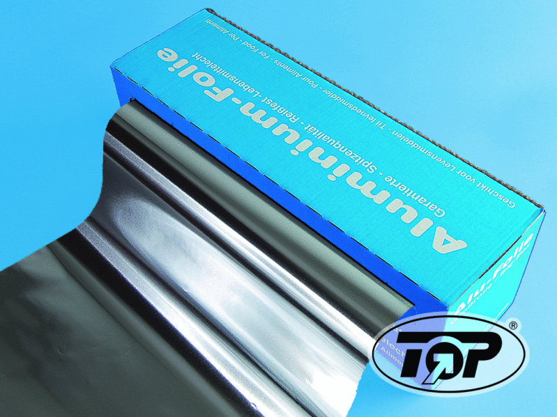 Aluminiumfolie im Spenderkarton 30cm 150m 11my 6 Rollen