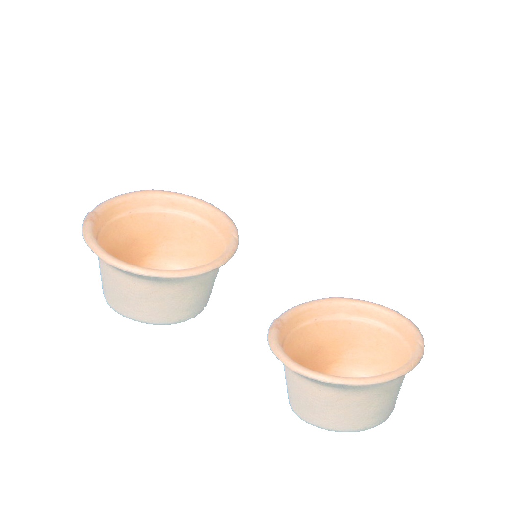 Bio Dressingbecher 50ml rund Ø62mm Bagasse/Zuckerrohr 1000St