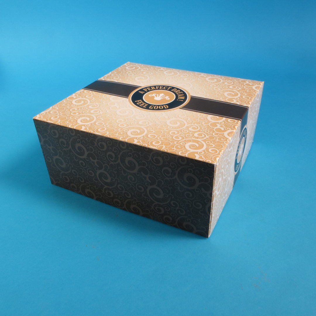 Tortenkartons klein "Feel Good" Neutralmotiv 22x22x11cm 100St