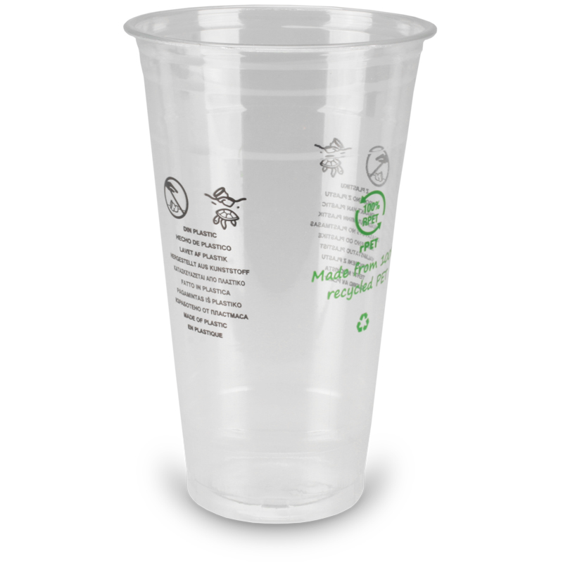 Clear Cups "Gourmet" Premium rPET recycelbar versch. Größen & Deckel 1000St.