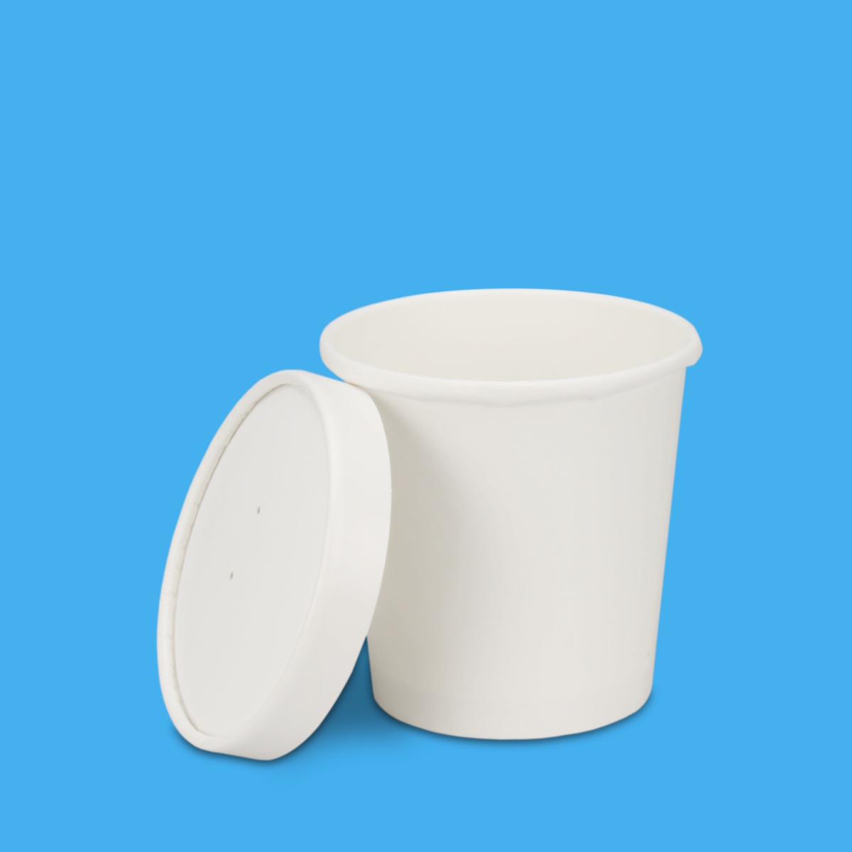 Thermobecher Papier weiß 16oz/450ml mit Deckel im Kombipack 250St