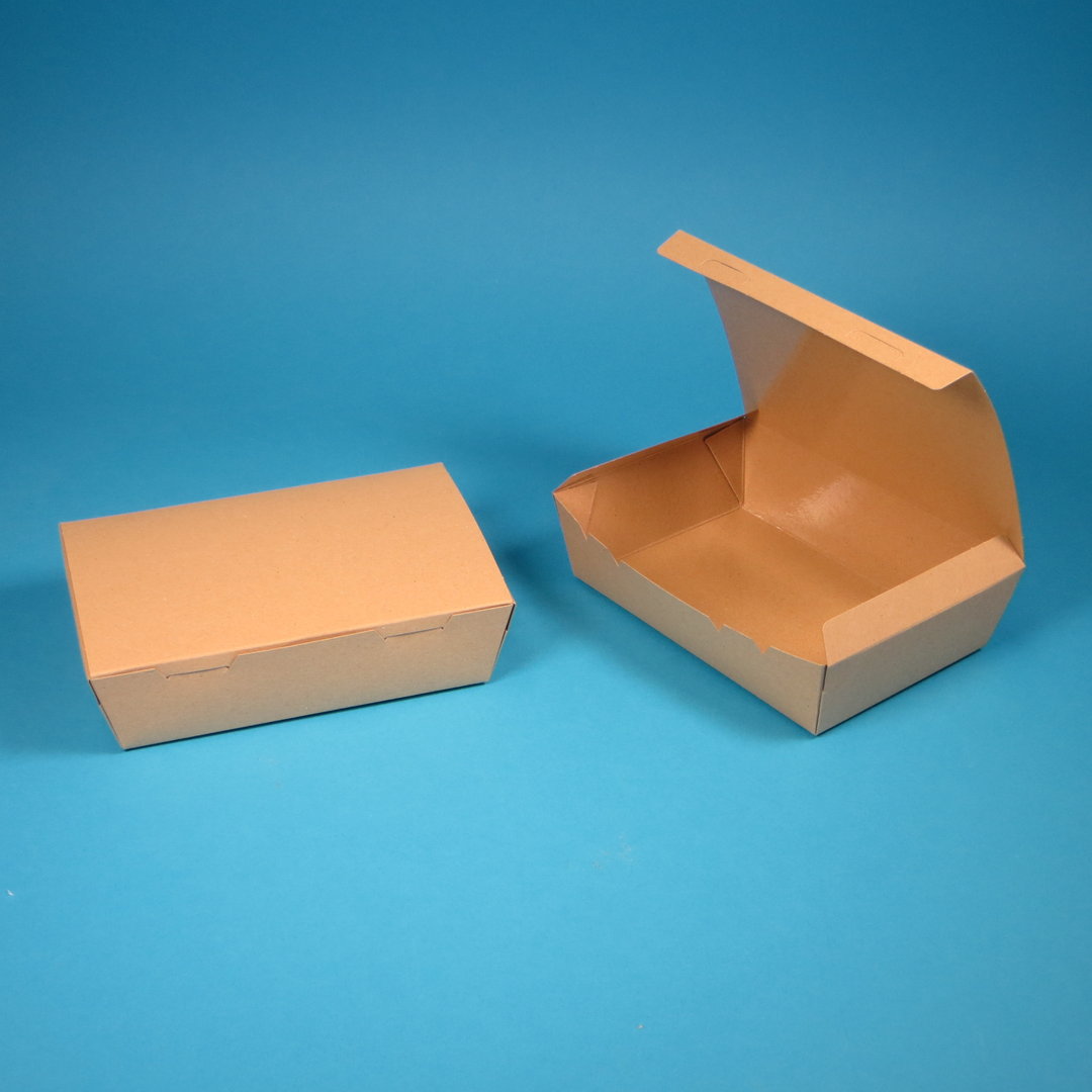 Snackboxen Chickenbox XL 18x12x4,7cm naturbraun Hartpapier 400St