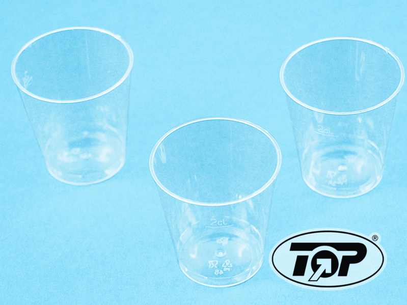 Schnapsgläser Probierbecher transparent/klar PET 2cl 1200St