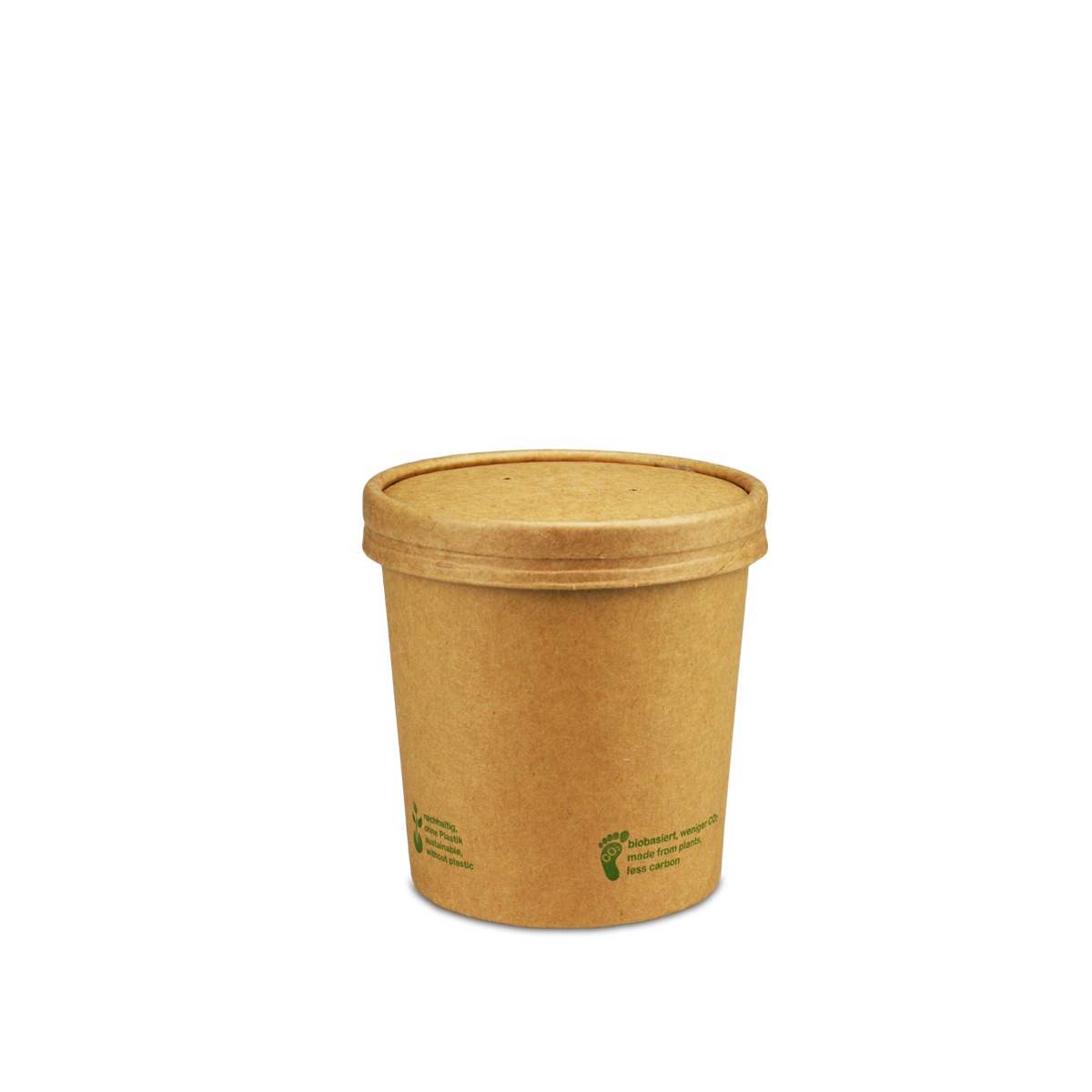 Bio Thermobecher heiß & kalt 20oz/570ml braun Karton/PLA inkl. Deckel 250St.
