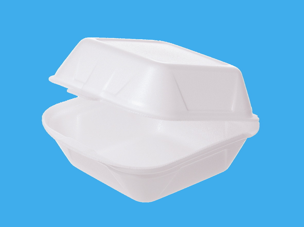 Hamburgerboxen HP6 XPS geschäumt weiß groß 145x145x70mm 680St.