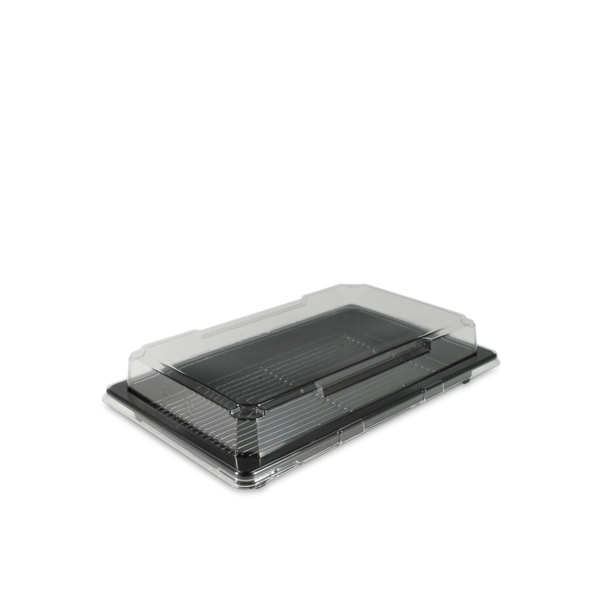 Sushi Trays mit Deckel Kombipack 255x185x58mm rPET recycelbar 200St