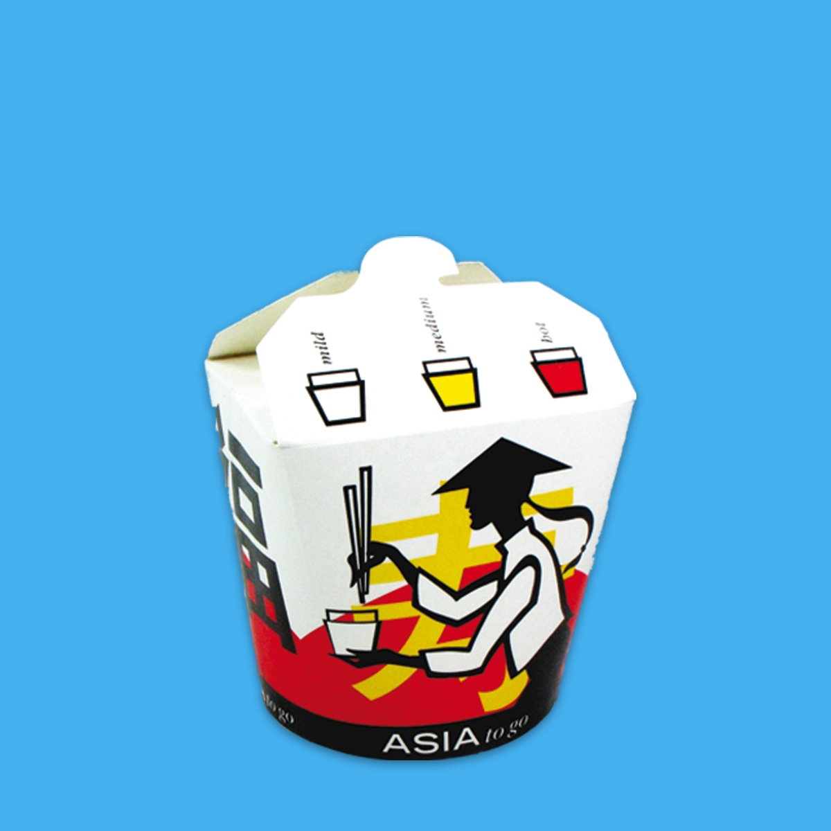 Snack Nudelboxen rund mit "Asia to go" Motiv 500St. versch. Größen wählbar