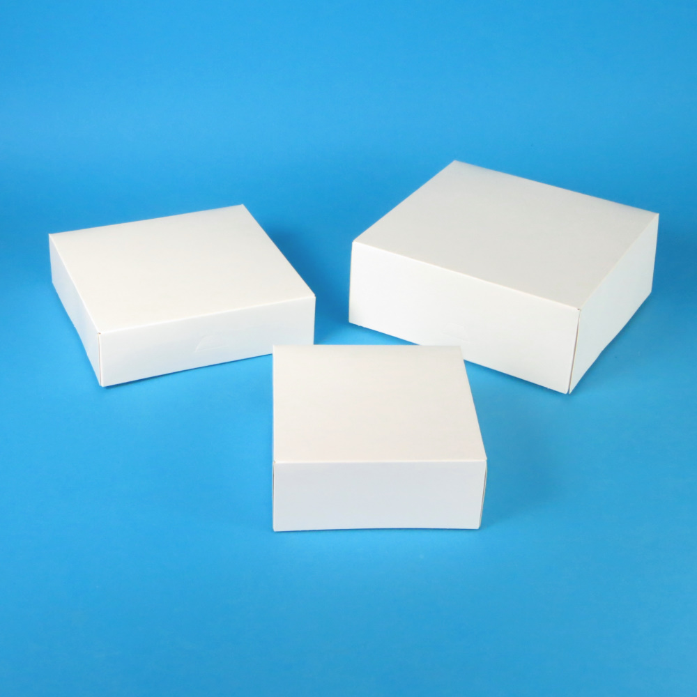 Cakeboxen weiß Frischfaser Eco einteilig verschiedene Größen