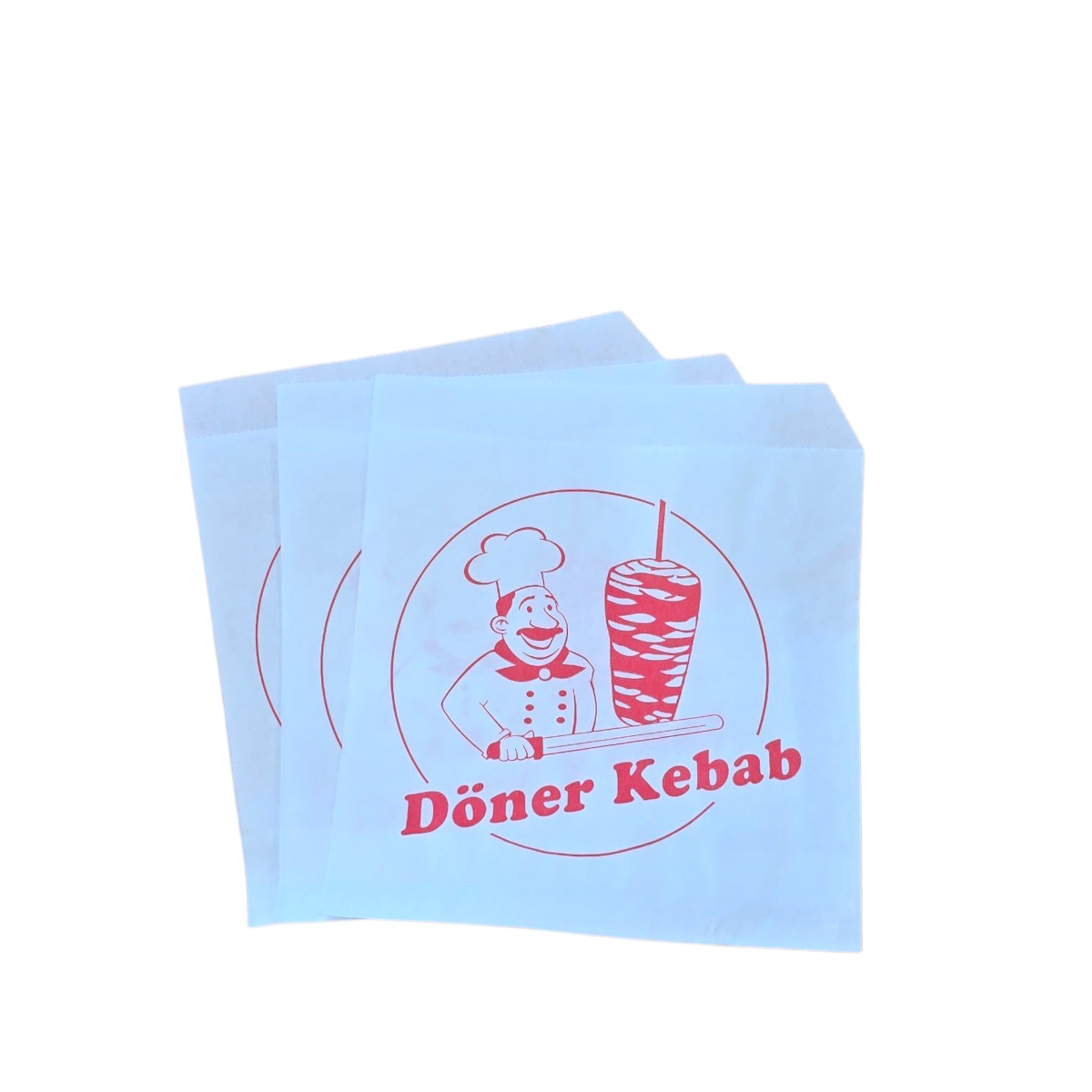 Dönertaschen 16x16cm mit Neutraldruck Kleinpack 1000St.