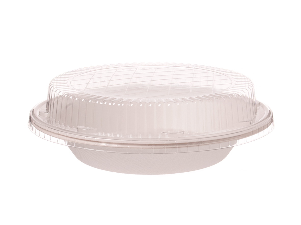 Bio Teller / Schalen B3 Ø22,5cm rund Bagasse weiß 600St.