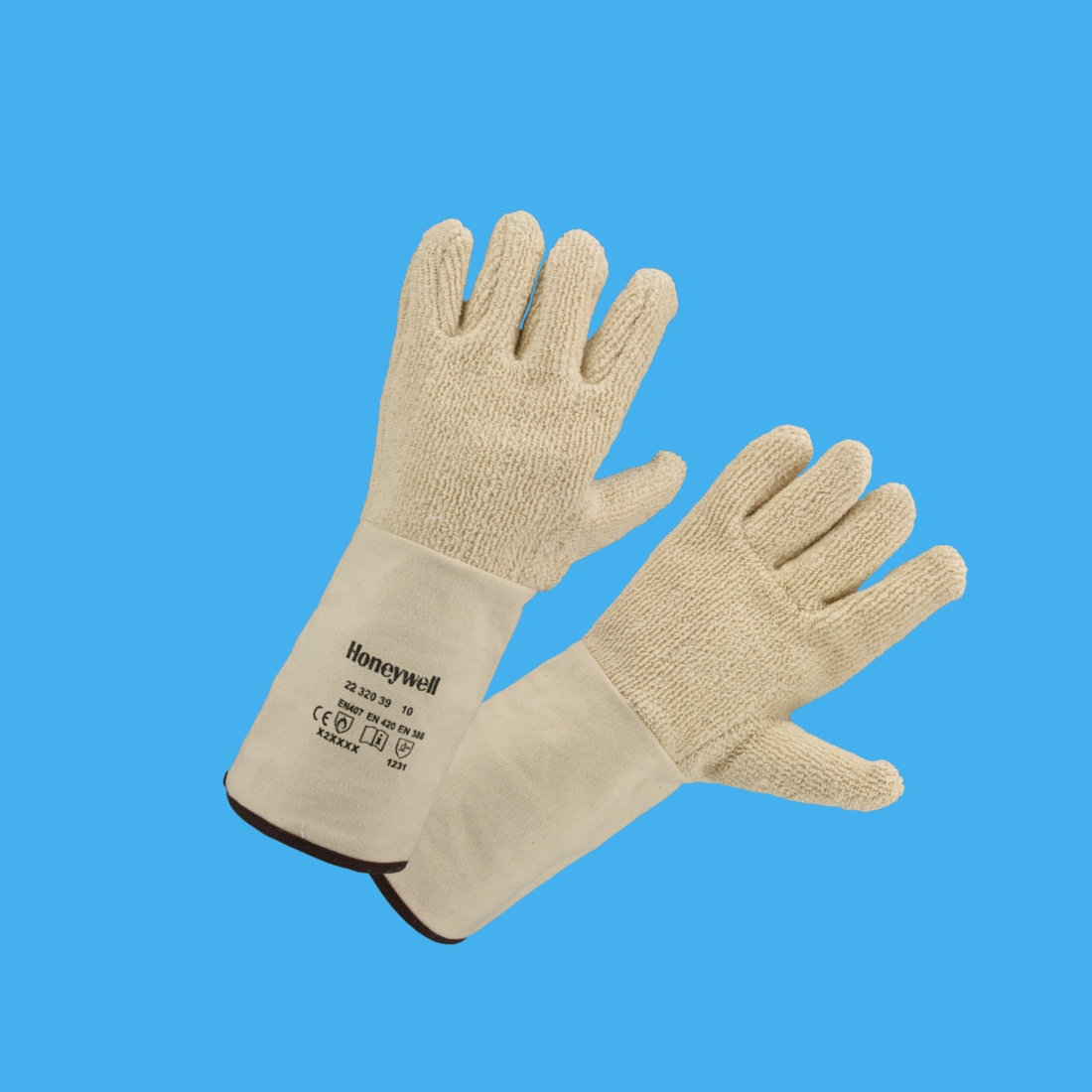 Ofenhandschuhe Baumwolle groß 36cm bis 250°C 1 Paar