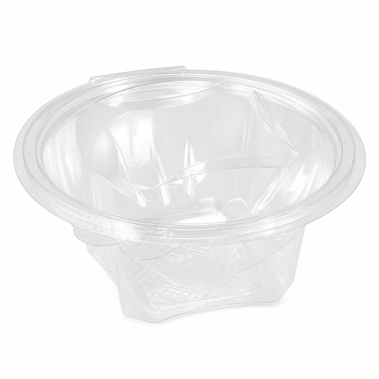 Salatboxen mit abreißbarem Deckel klar rund rPET recycelbar 300-600St. versch. Größen