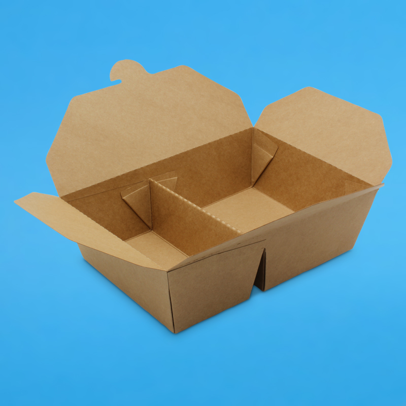 Takeaway Foodboxen 2-geteilt braun fettdicht mikrowellentauglich  1100ml/1600ml zur Auswahl