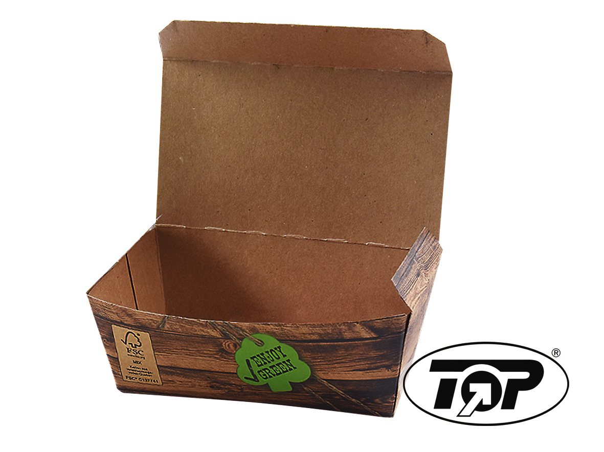 Bio Snackbox klein 124x65x50mm "Enjoy Green" FSC 600St