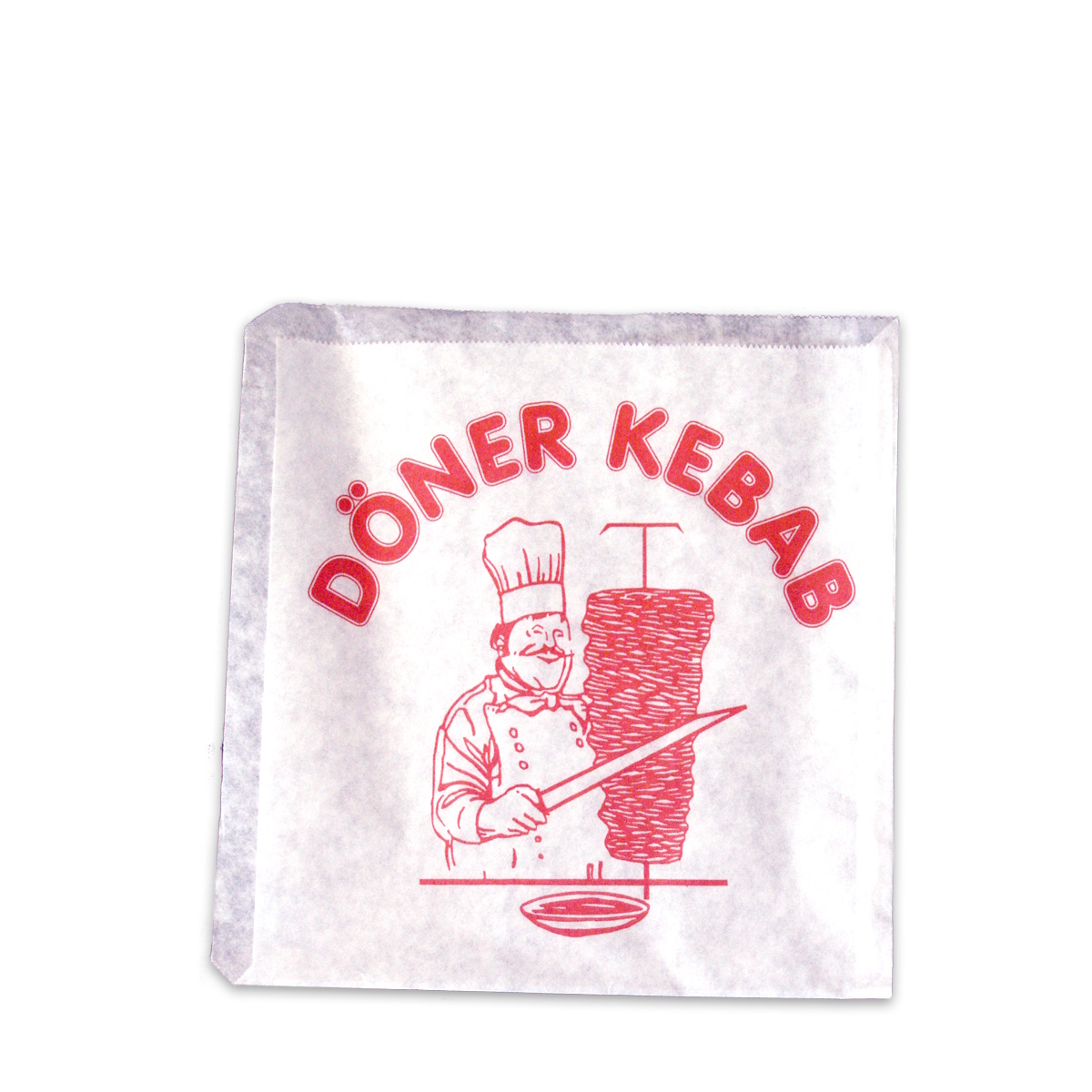 Dönertaschen 16x16cm Perga Ersatz fettdicht mit Neutraldruck 4.000St