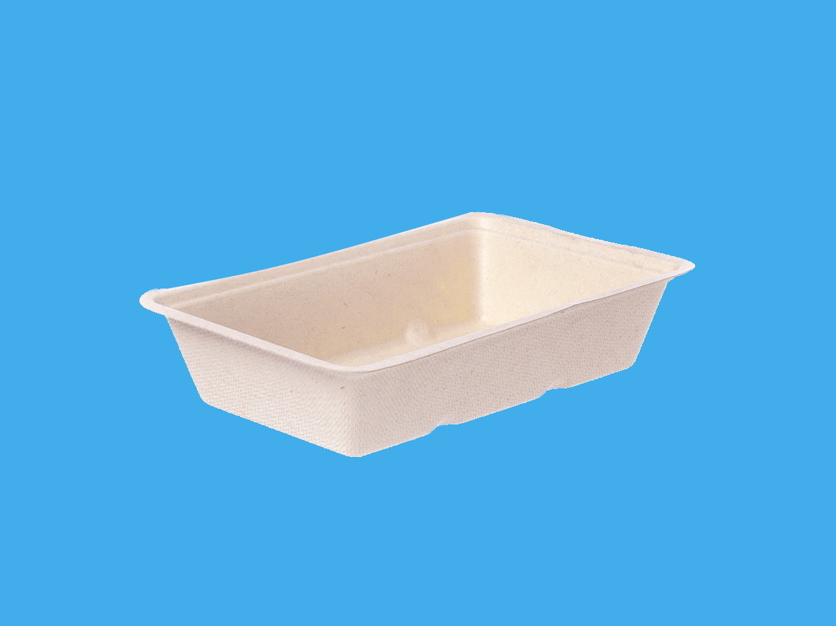 Bio Imbissschalen Bagasse/Zuckerrohr A13 162x108x36mm 600St