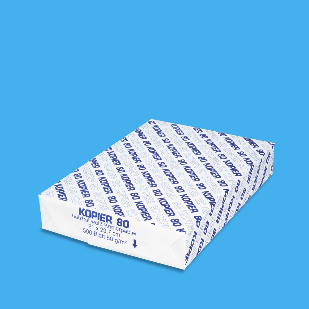 Kopierpapier weiß DIN A4 80g/m² 2500 Blatt (5x500)