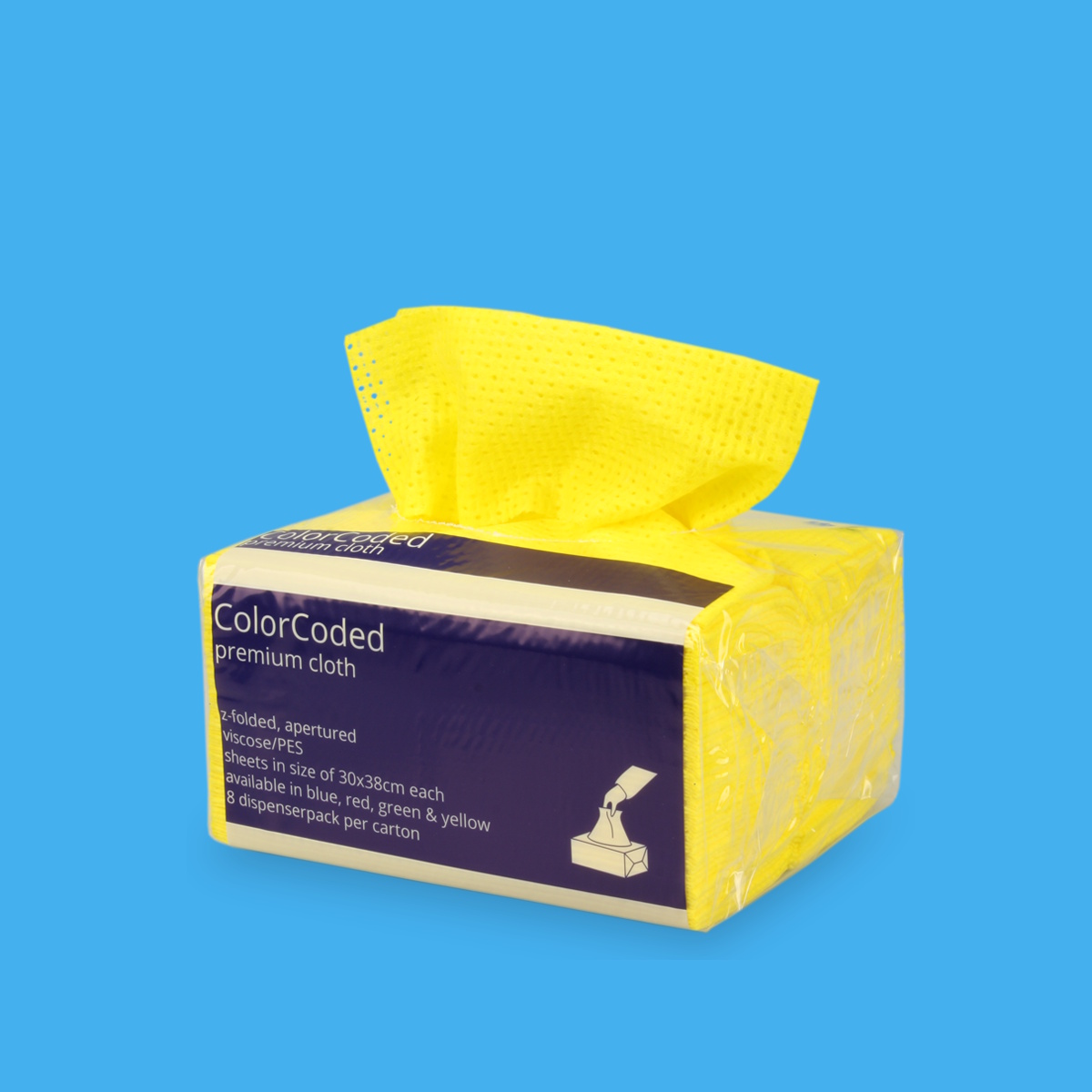 Spezial Wischtücher 30x38cm 75g/m² Vlies gelb im Folienspender 320St (8x40)