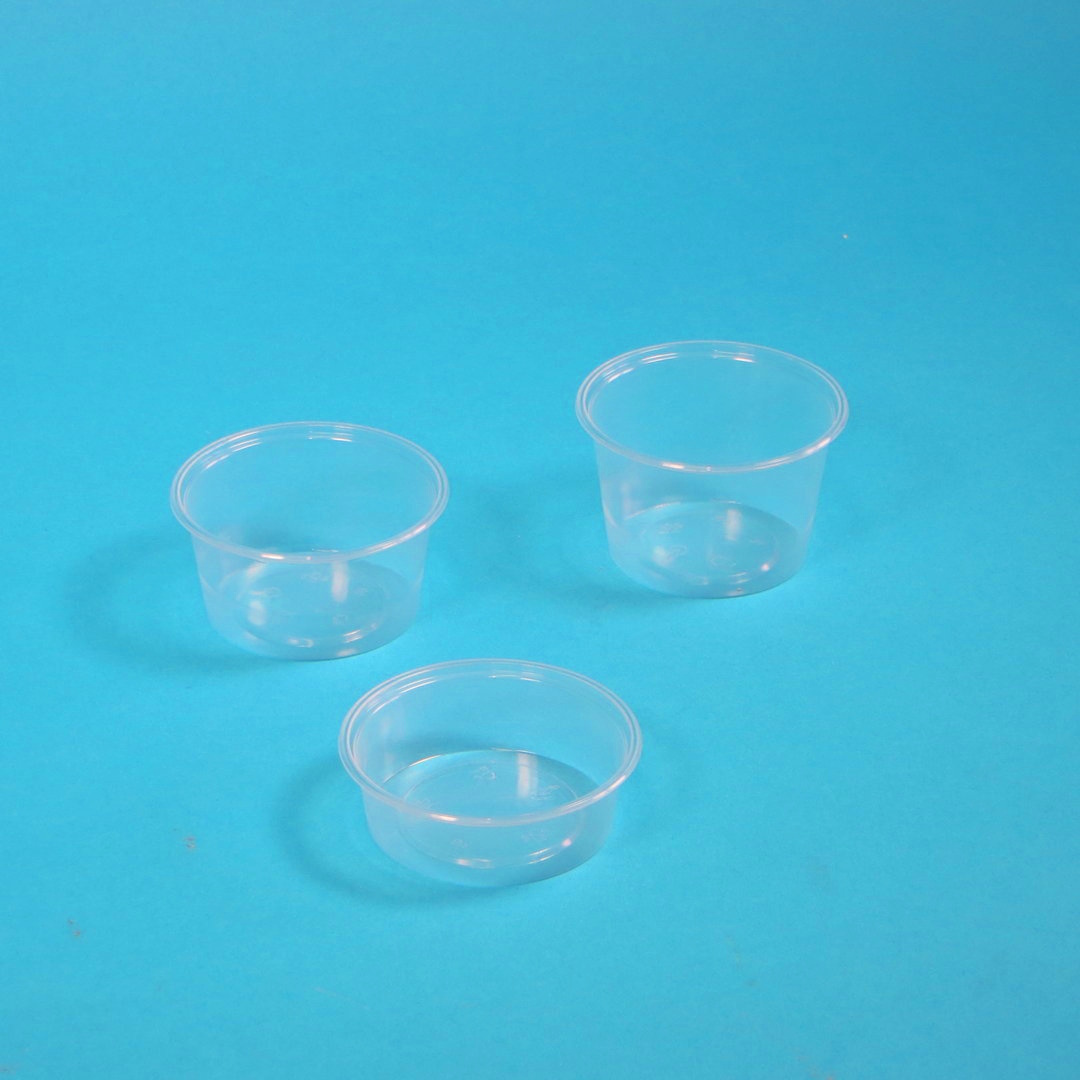 Dressingbecher klar rund Ø74mm PP recycelbar 1000St 80ml/100ml/125ml/Deckel wählbar 