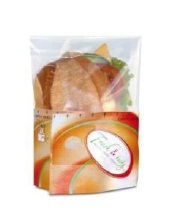 Snack Bag M "Fresh & Tasty" mit Abreißfolie 180x70x225mm 1000St