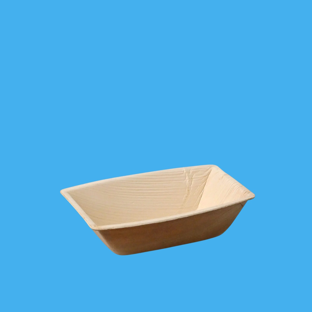Bio Palmblatt Schale eckig 13x9cm 35mm tief 200St