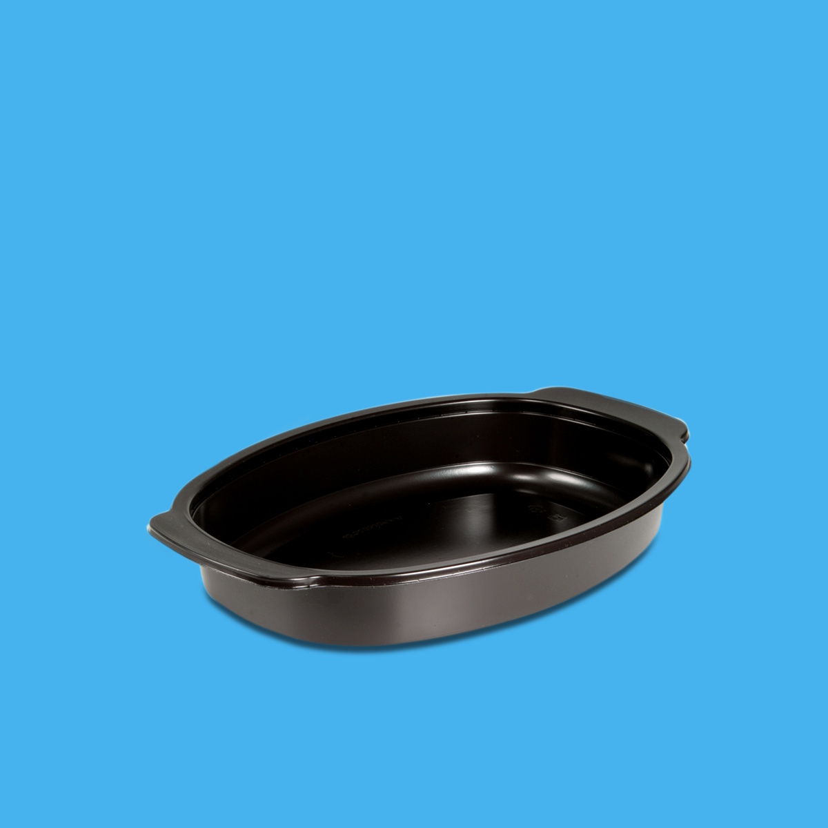 Mikrowellen Menüschalen schwarz oval PP recycelbar versch. Größen 500St