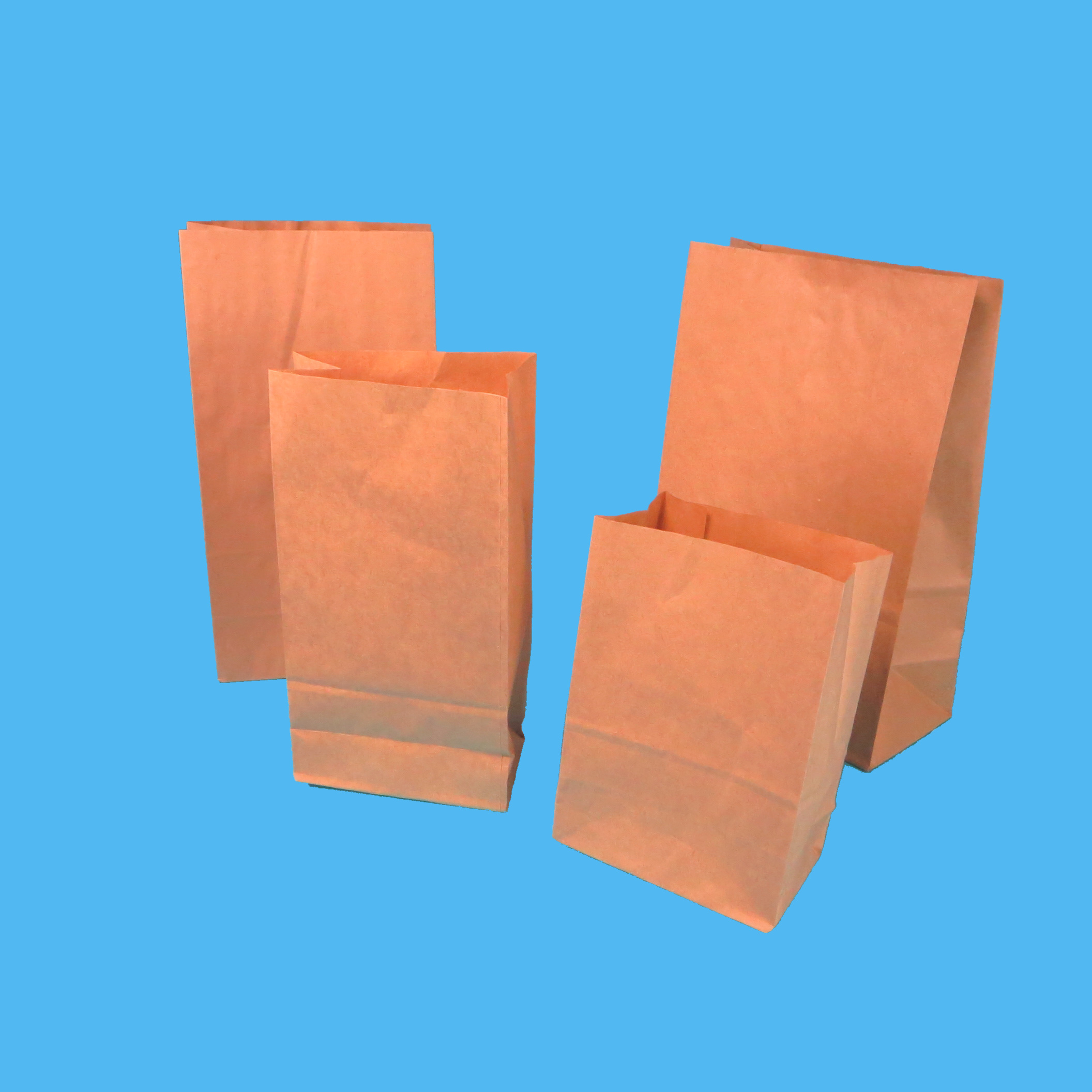 Blockbodenbeutel Kraftpapier braun ohne Henkel versch. Größen 750-2000g