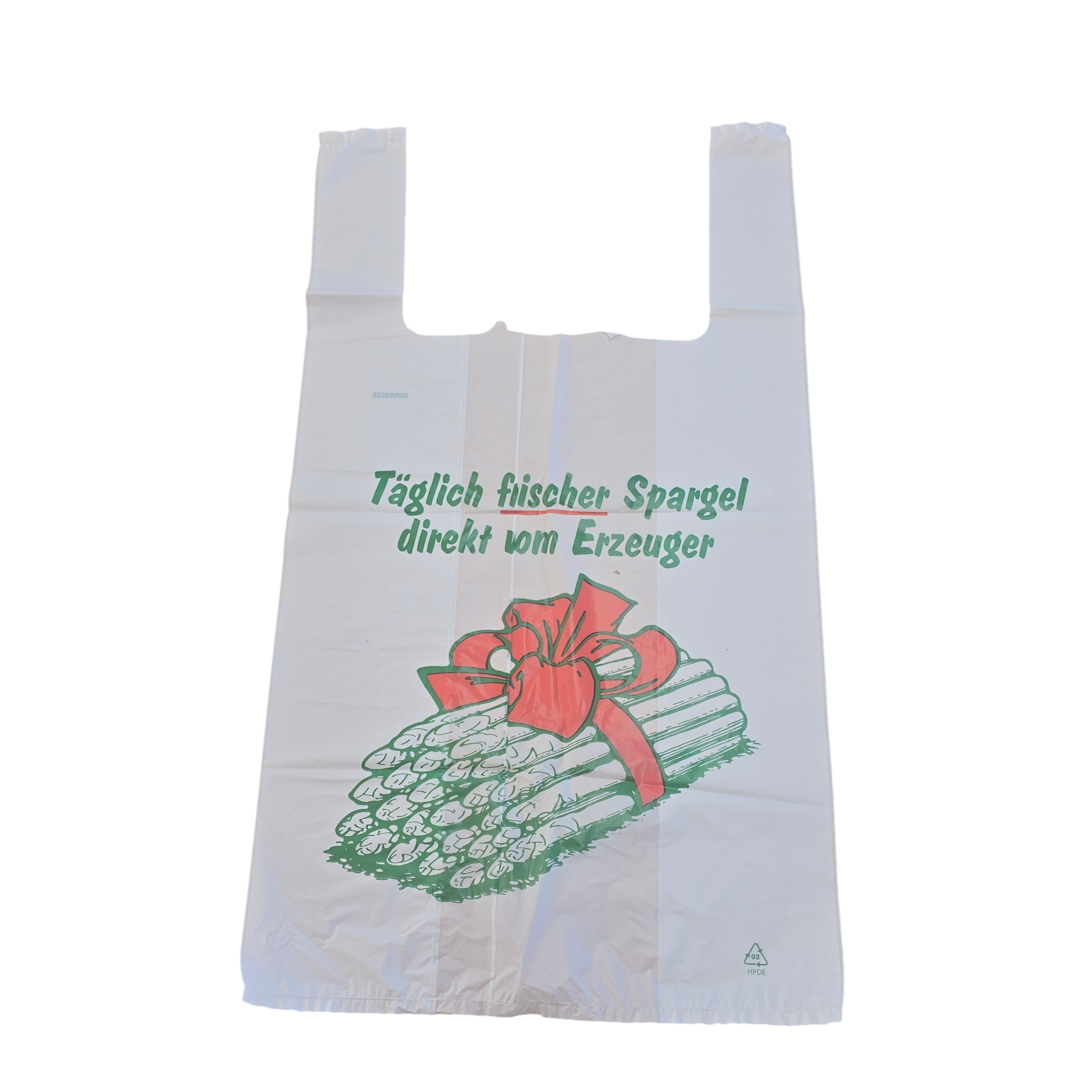 Hemdchentragetaschen 28+14x45cm "Spargel" 14my 2000St Kopie