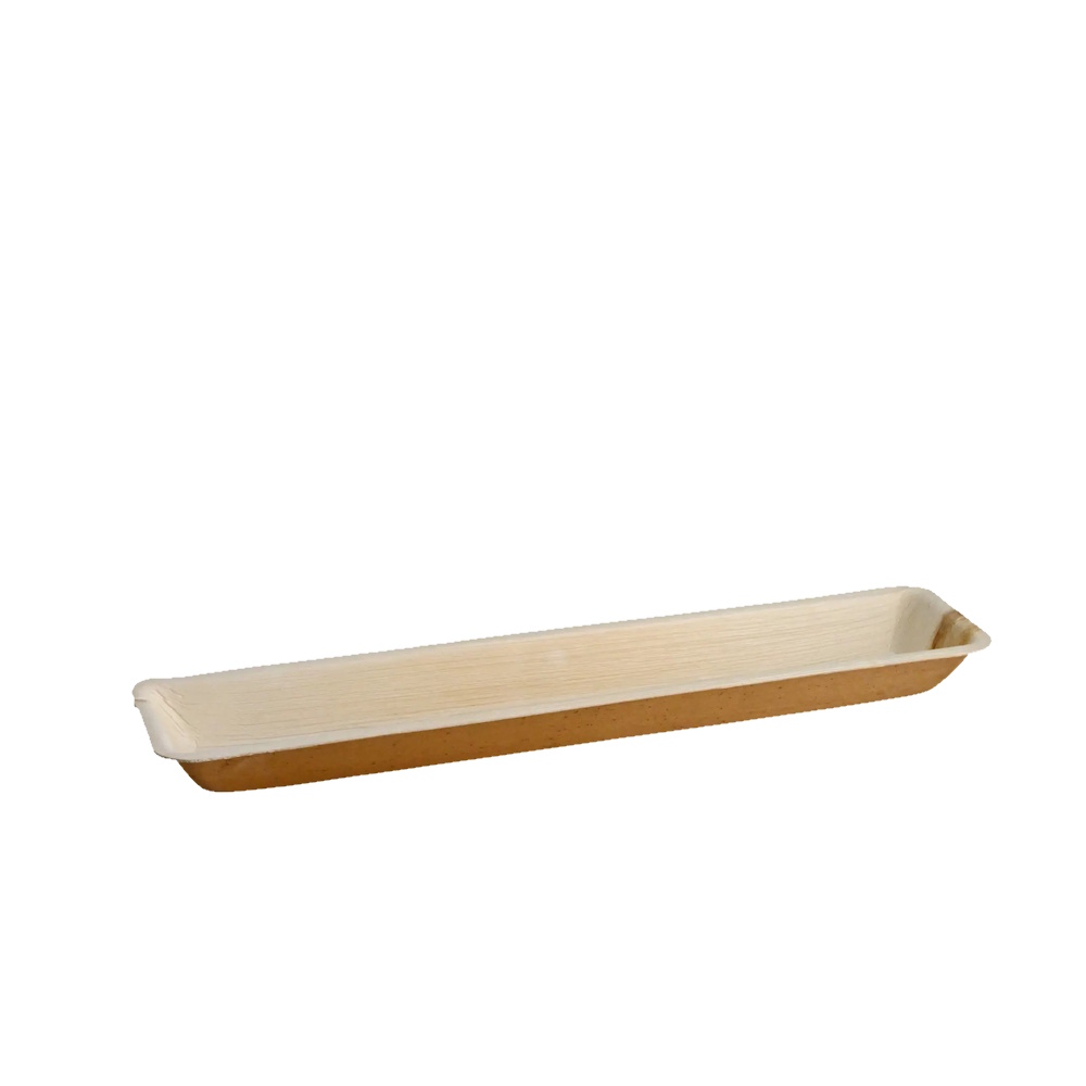 Bio Palmblatt Cateringschale lang 38x8,5x3cm 120St