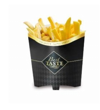 Pommes Schütten L "Black Line" 196ml schwarz 1000St