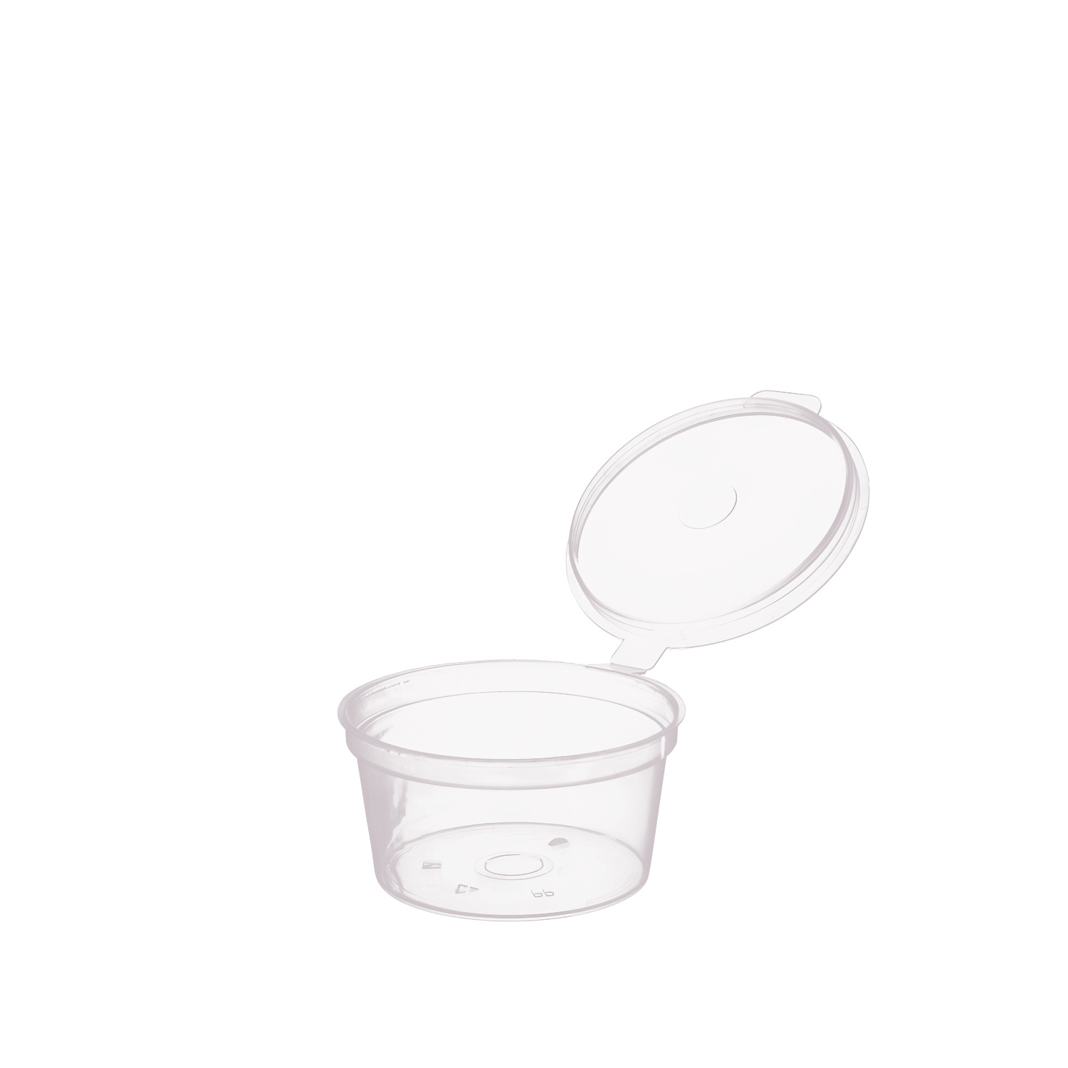 Sambal Dressingbecher 30ml mit anhängendem Deckel PP recycelbar 1000St