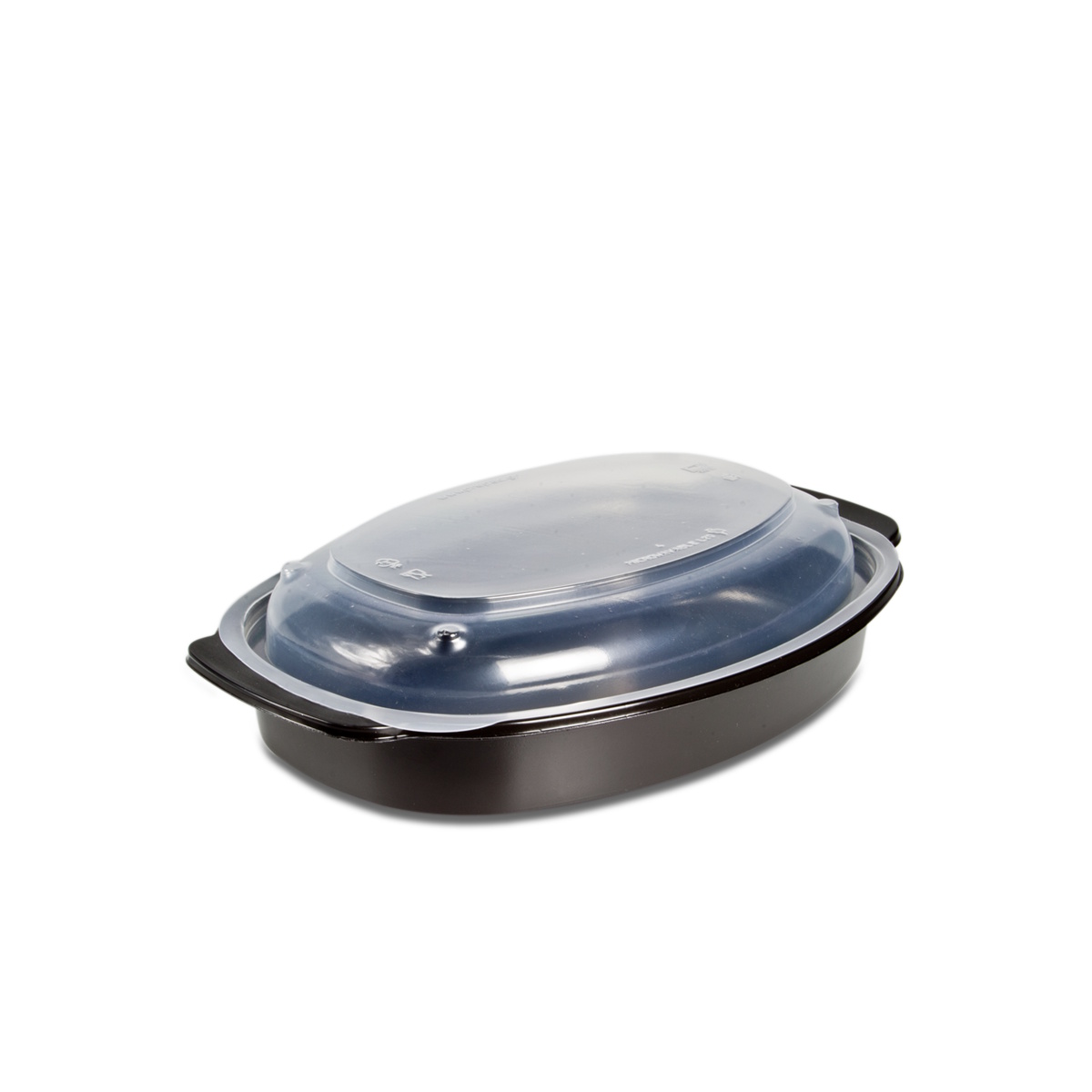 Mikrowellen Menüschalen schwarz oval PP recycelbar versch. Größen 500St