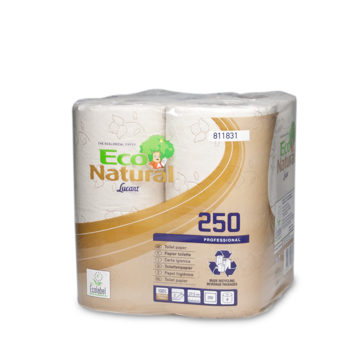 Toilettenpapier Kleinrolle havanna/natur 2-lagig 250 Blatt 64 Rollen (8x8)