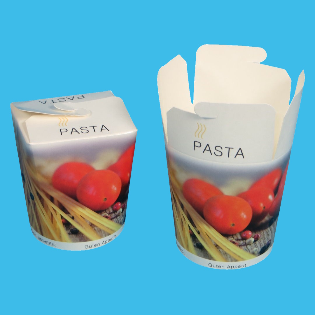 Pasta- & Nudelboxen weiß mit Neutraldruck 500St. versch. Größen