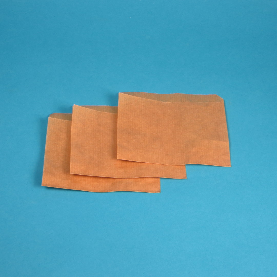 Mini Snacktaschen braun Kraftpapier 11x11cm 2-seitig offen 1000St